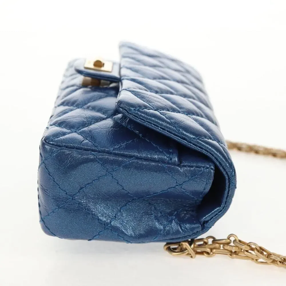Chanel Matelasse Calfskin Chain Shoulder Bag Blue